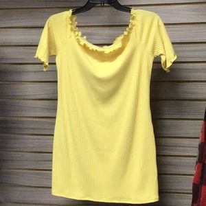 NWT YELLOW OFF THE SHOULDER TOP